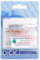 DCC Concepts LED Nanolight (W/Resistors) Signal Green (6) DCC Concepts TRAINS - DCC