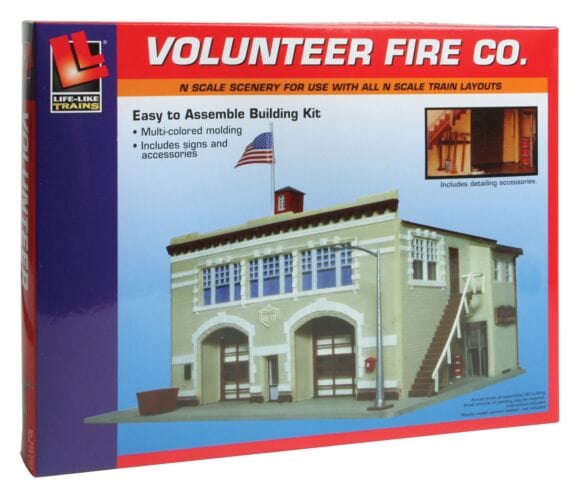 Life-Like 7483 N Volunteer Fire Company Kit Life-Like TRAINS - N SCALE