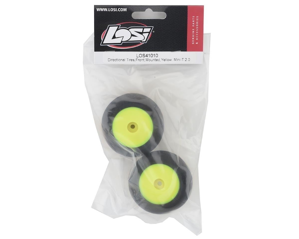 Losi LOS41015 Front Mounted Taper Pin with Yellow Wheels , 2pcs, Mini-B Losi RC CARS - PARTS