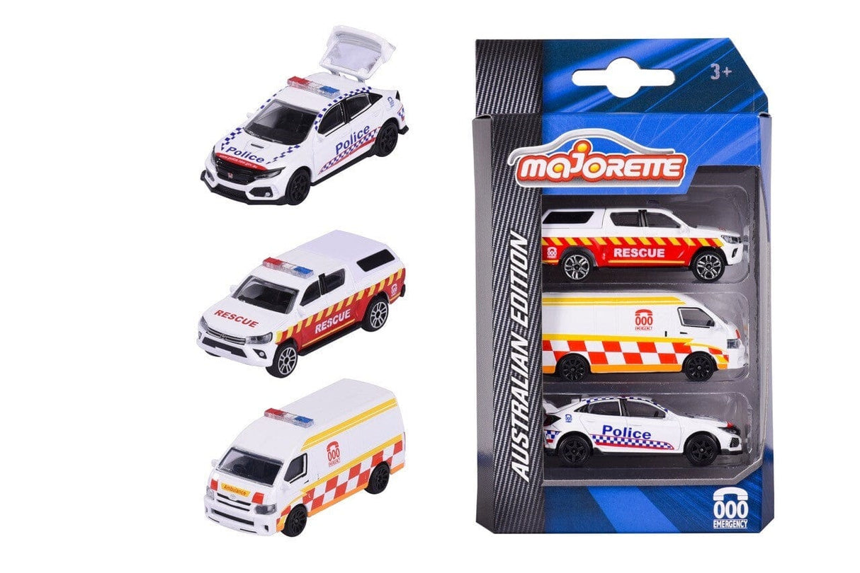 Majorette Australian Triple Zero 3pc Set - Hobbytech Toys