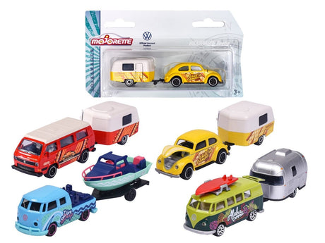 Majorette Volkswagen : The Originals W/Trailer Assorted (1pc) - Hobbytech Toys