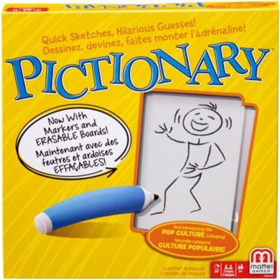Mattel Pictionary Board Game With White Clean Markers Mattel TOY SECTION