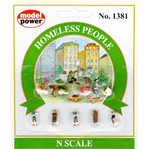 Model Power N Homeless People Model Power TRAINS - N SCALE