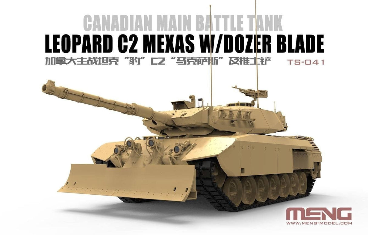 Meng 1/35 Canadian Main Battle Tank Leopard C2 MEXAS w/Dozer Blade Plastic Model Kit - Hobbytech Toys