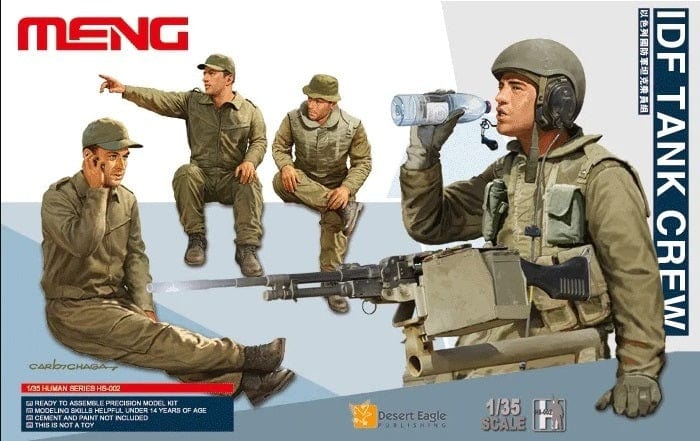 Meng 1/35 IDF Tank Crew Plastic Model Kit - Hobbytech Toys