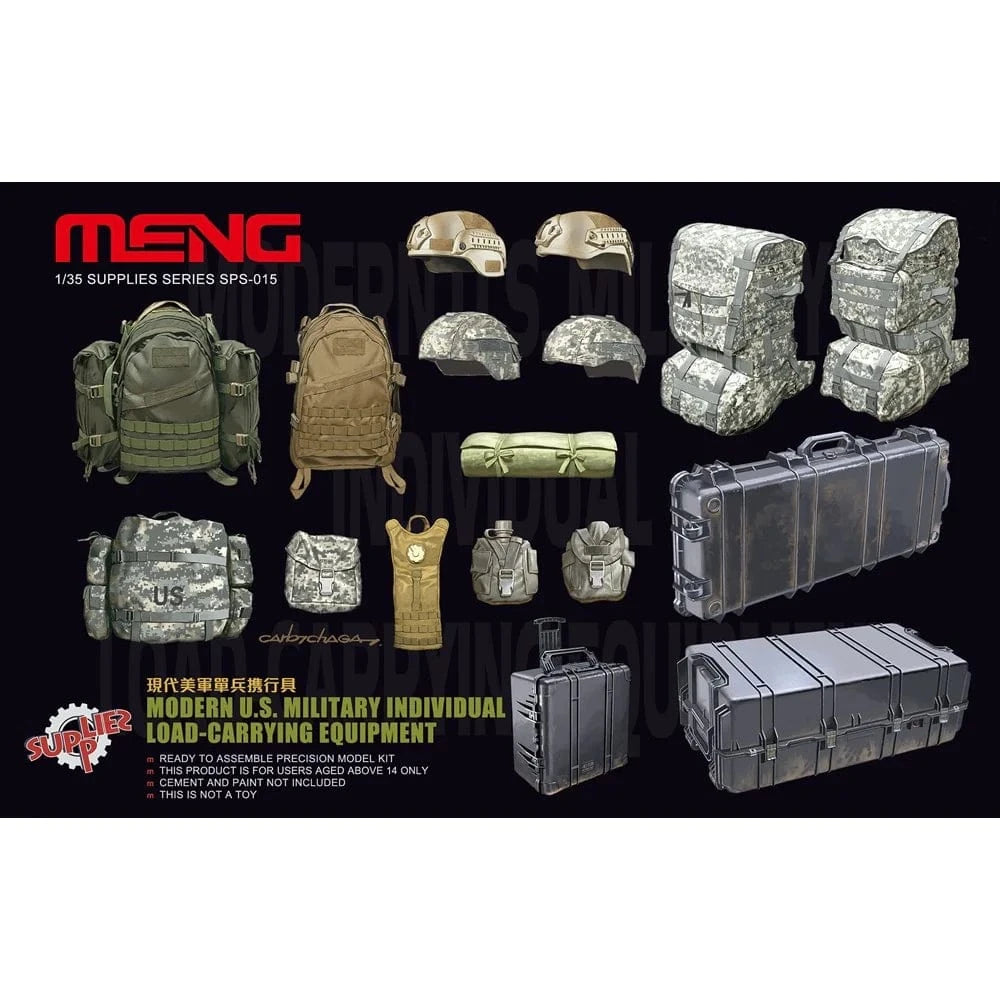 Meng 1/35 Modern U.S. Military Individual Load-Carrying Equipment Plastic Model Kit - Hobbytech Toys