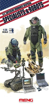 Meng 1/35 U.S. Explosive Ordnance Disposal Specialists & Robots Plastic Model Kit - Hobbytech Toys