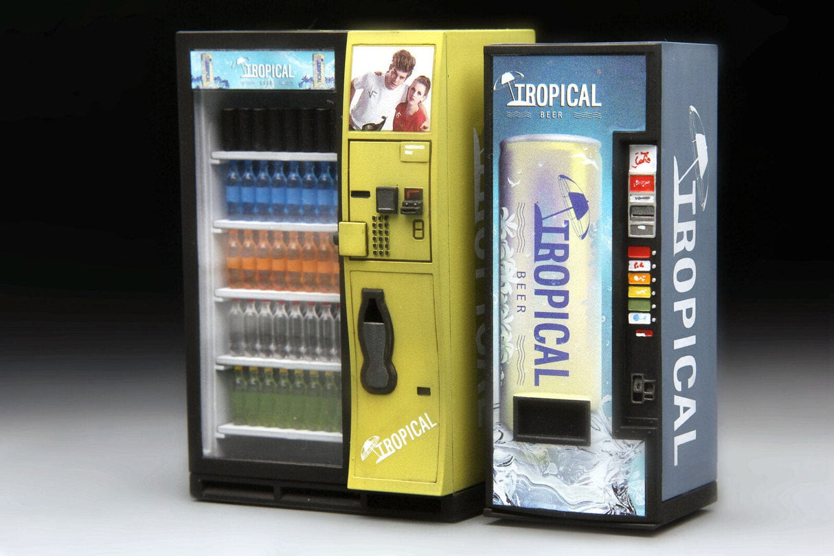 Meng 1/35 Vending Machine & Dumpster Set Plastic Model Kit - Hobbytech Toys