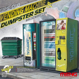 Meng 1/35 Vending Machine & Dumpster Set Plastic Model Kit - Hobbytech Toys