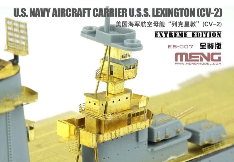 Meng 1/700 U.S. Navy Aircraft Carrier U.S.S. Lexington (Cv-2) Extreme Edition Plastic Model Kit - Hobbytech Toys