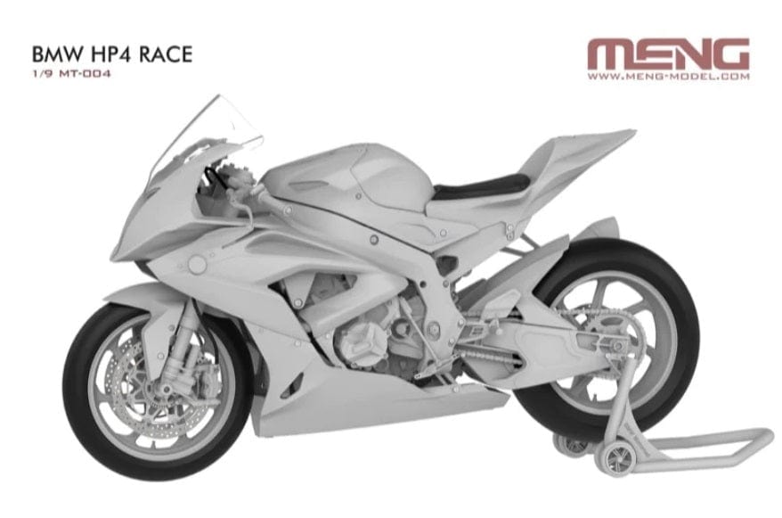 Meng 1/9 BMW HP4 Race Plastic Model Kit - Hobbytech Toys