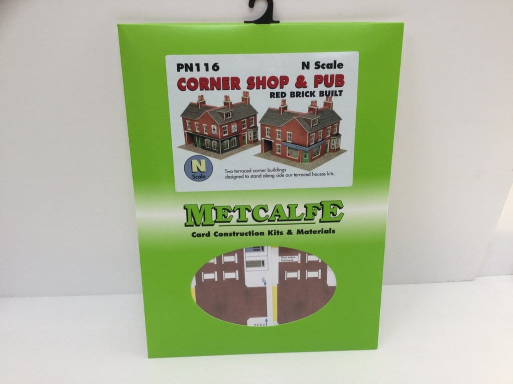 Metcalfe Pn116 N Corner Shop And Pub Red Brick Metcalfe TRAINS - N SCALE