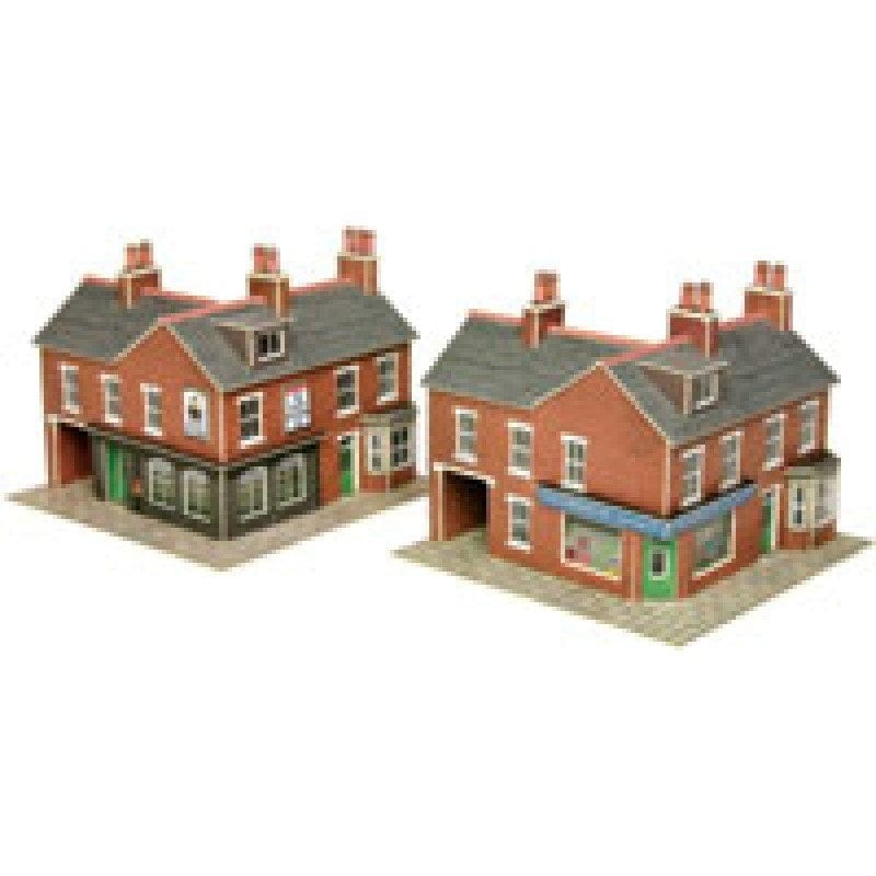 Metcalfe Pn116 N Corner Shop And Pub Red Brick Metcalfe TRAINS - N SCALE