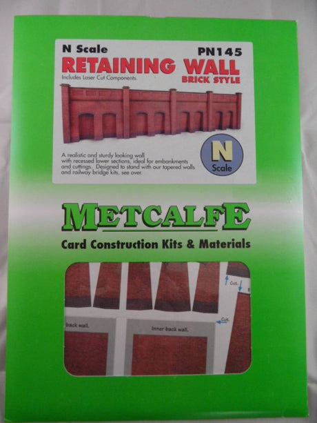 Metcalfe PN145 N Retaining Wall Brick Style Metcalfe TRAINS - N SCALE