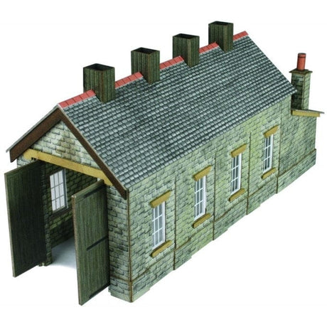 Metcalfe Pn932 N Engine Shed Single Track Stone Metcalfe TRAINS - N SCALE