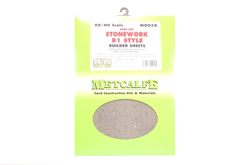Metcalfe M0058 HO/OO Semi Cut Stonework B1 Style Metcalfe TRAINS - HO/OO SCALE
