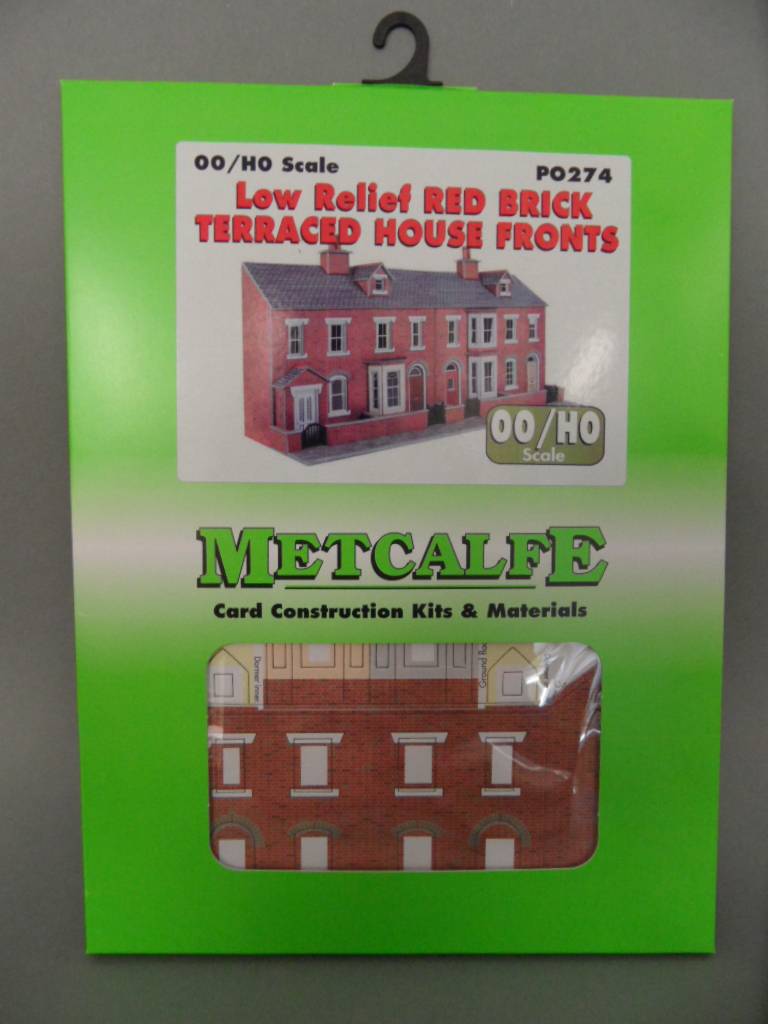 Metcalfe PO274 OO/HO Low Relief Brick Terraced House Fronts Metcalfe TRAINS - HO/OO SCALE