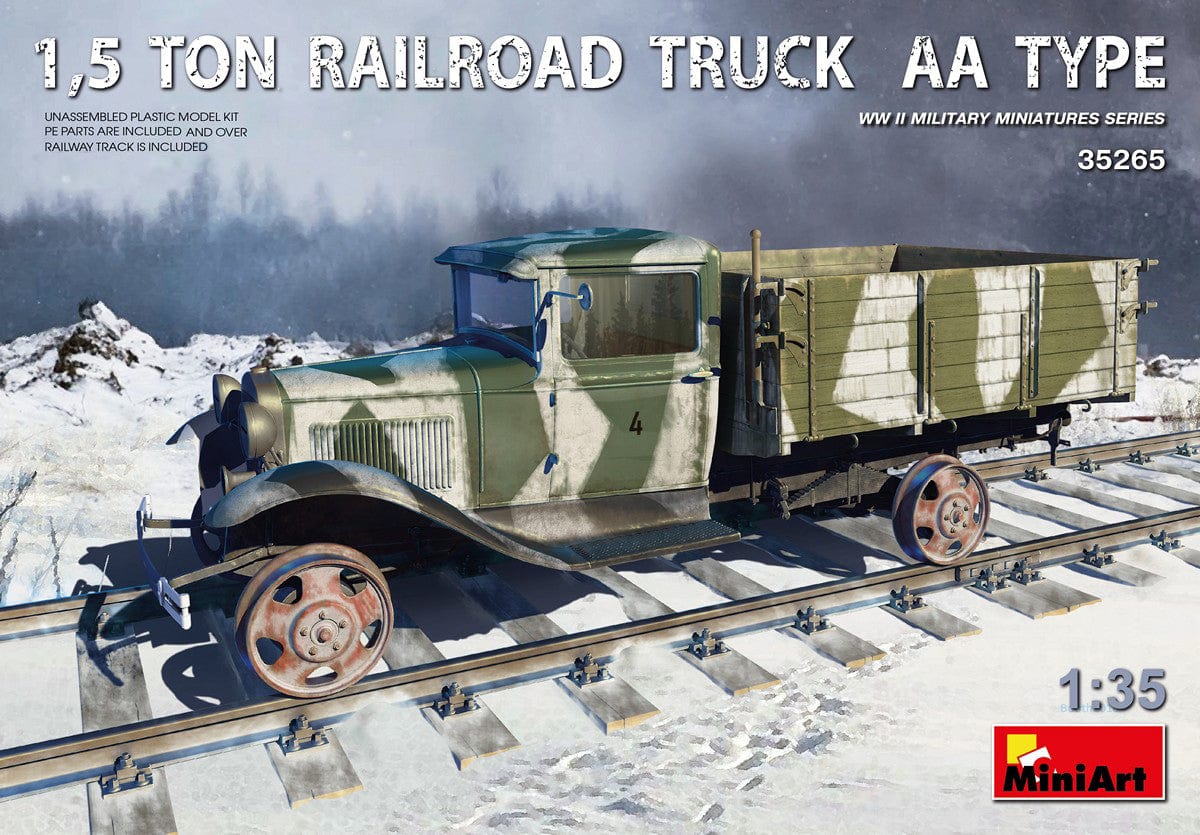 Miniart 1/35 1.5 Ton Railroad Truck AA Type Miniart PLASTIC MODELS