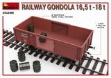 Miniart 1/35 Railway Gondola 16.5-18t Miniart PLASTIC MODELS