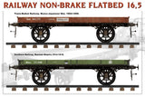 Miniart 39004 1/35 Railway Non-brake Flatbed 16.5t Plastic Model Kit Miniart PLASTIC MODELS