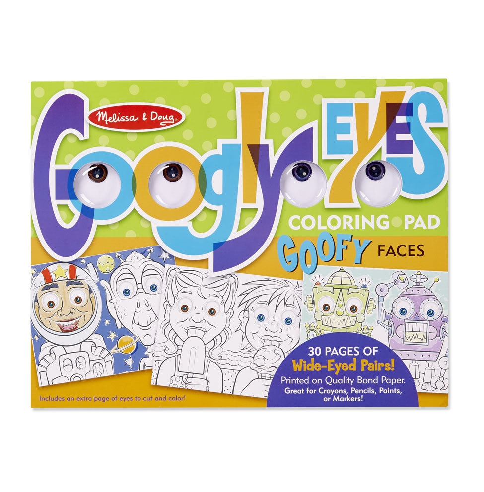 M And D Googly Eyes Coloring Pad Goofy Faces* Melissa and Doug TOY SECTION