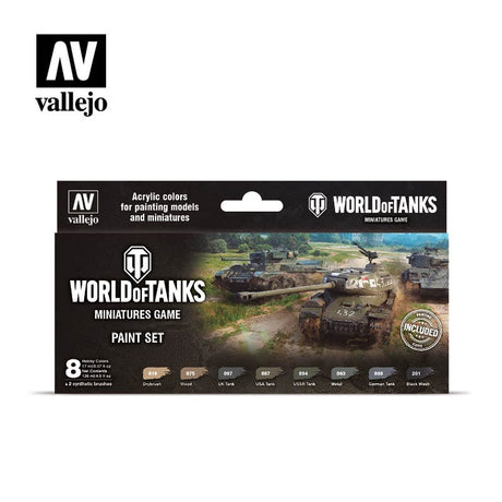Model Color World of Tanks Miniatures Game Acrylic 8 Colour Paint Set Vallejo PAINT, BRUSHES & SUPPLIES
