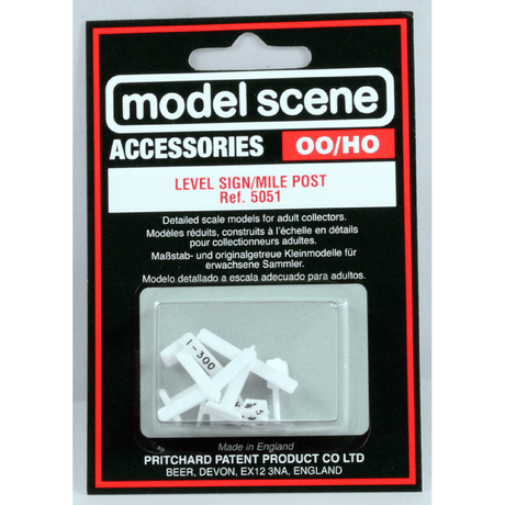 Model Scene OO Level Signs And Mile Posts Peco TRAINS - HO/OO SCALE