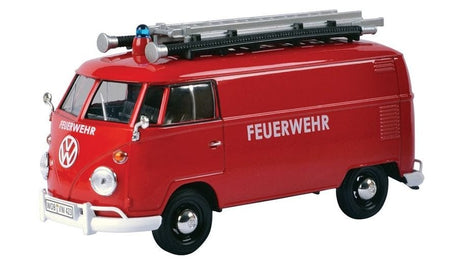Motor Max 1/24 Volkswagen Type 2 Fire W/Ladder & Nozzle T1 Delivery Van - Assorted Colours Motor Max DIE-CAST MODELS
