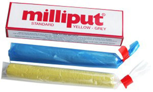 Milliput Standard Yellow/Grey 2 Part Epoxy Putty Milliput PAINT, BRUSHES & SUPPLIES