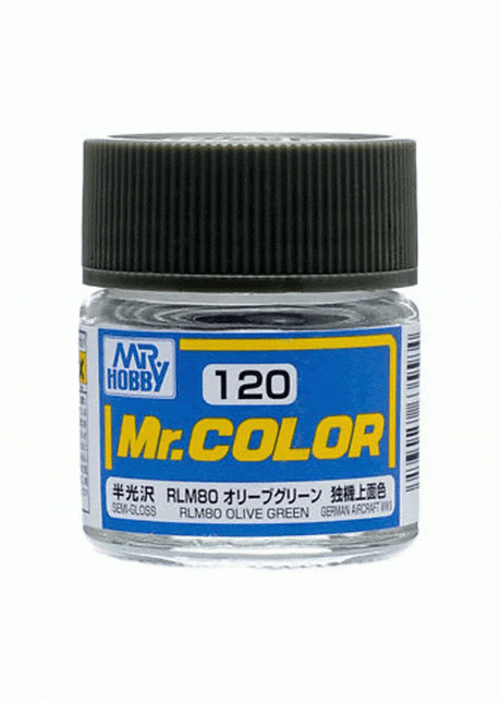 Mr Color 120 Semi Gloss Rlm80 Olive Green 10ml Mr Hobby PAINT, BRUSHES & SUPPLIES