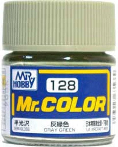 Mr Color 128 Semi Gloss Grey Green 10ml Mr Hobby PAINT, BRUSHES & SUPPLIES