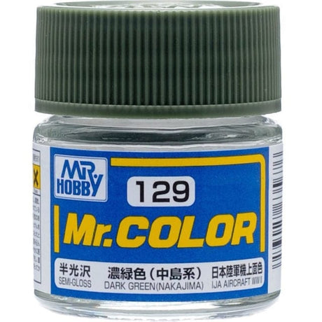 Mr Color 129 Semi Gloss Dark Green (Nakajima) 10ml Mr Hobby PAINT, BRUSHES & SUPPLIES