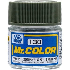 Mr Color 130 Semi Gloss Dark Green (Kawasaki) 10ml Mr Hobby PAINT, BRUSHES & SUPPLIES