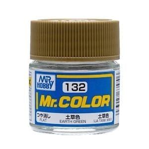 Mr Color 132 Flat Earth Green 10ml Mr Hobby PAINT, BRUSHES & SUPPLIES