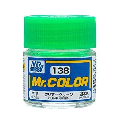 Mr Color 138 Gloss Clear Green 10ml Mr Hobby PAINT, BRUSHES & SUPPLIES