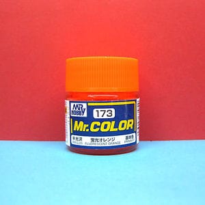 Mr Color 173 Semi Gloss Flourescent Orange Acrylic 10ml Mr Hobby PAINT, BRUSHES & SUPPLIES
