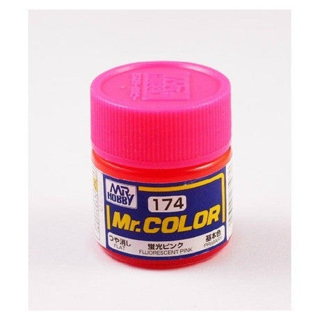 Mr Color 174 Semi Gloss Flourescent Pink Acrylic 10ml Mr Hobby PAINT, BRUSHES & SUPPLIES