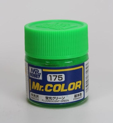 Mr Color 175 Semi Gloss Flourescent Green Acrylic 10ml Mr Hobby PAINT, BRUSHES & SUPPLIES