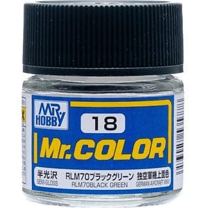 Mr Color 18 Semi Gloss Rlm70 Black Green 10ml Mr Hobby PAINT, BRUSHES & SUPPLIES