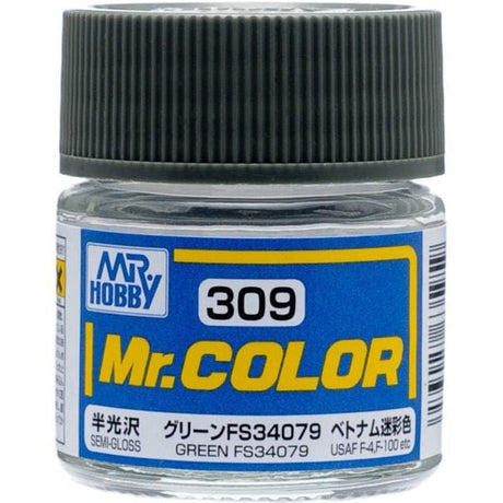 Mr Color 309 Semi Gloss Green Fs34079 10ml Mr Hobby PAINT, BRUSHES & SUPPLIES