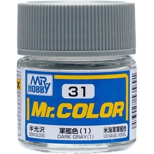 Mr Color 31 Semi Gloss Dark Grey 10ml Mr Hobby PAINT, BRUSHES & SUPPLIES