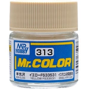 Mr Color 313 Semi Gloss Yellow Fs33531 10ml Mr Hobby PAINT, BRUSHES & SUPPLIES