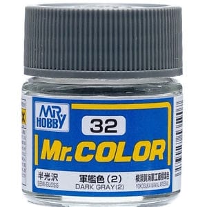 Mr Color 32 Semi Gloss Dark Grey 10ml Mr Hobby PAINT, BRUSHES & SUPPLIES