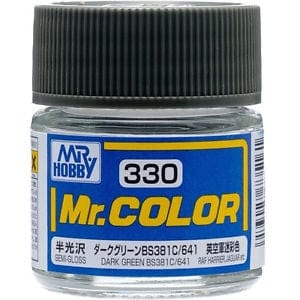 Mr Color 330 Semi Gloss Dark Green Bs381/C641 10ml Mr Hobby PAINT, BRUSHES & SUPPLIES