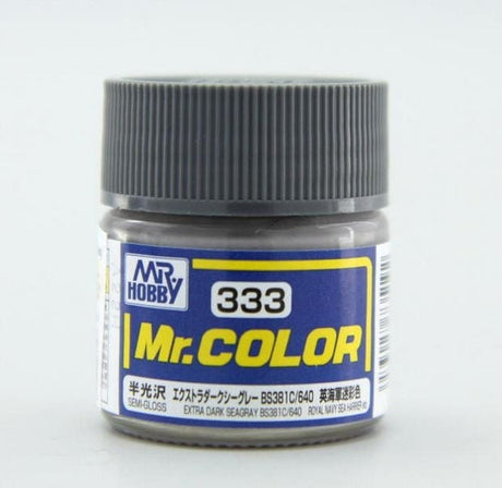 Mr Color 333 Semi Gloss Extra Dark Dark Sea Grey Bs381/C640 10ml Mr Hobby PAINT, BRUSHES & SUPPLIES