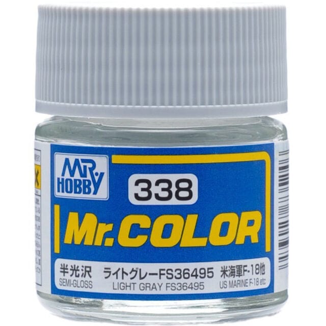 Mr Color 338 Semi Gloss Light Grey Fs36495 10ml Mr Hobby PAINT, BRUSHES & SUPPLIES