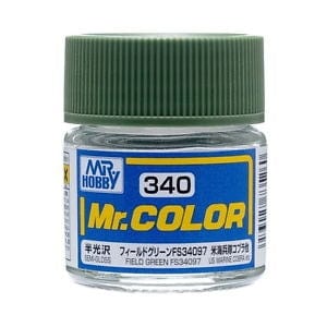 Mr Color 340 Semi Gloss Field Green Fs34097 10ml Mr Hobby PAINT, BRUSHES & SUPPLIES