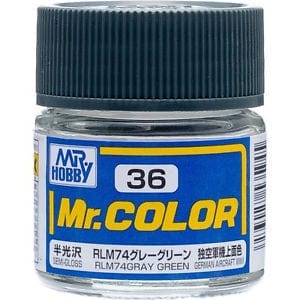 Mr Color 36 Semi Gloss Rlm74 Grey Green 10ml Mr Hobby PAINT, BRUSHES & SUPPLIES