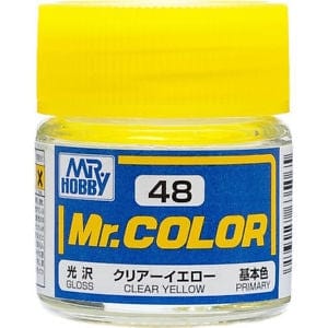 Mr Color 48 Gloss Clear Yellow 10ml Mr Hobby PAINT, BRUSHES & SUPPLIES