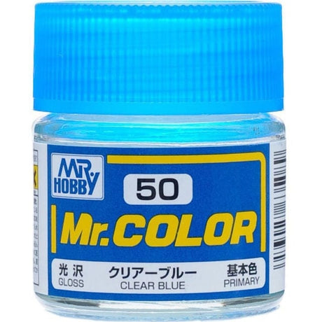 Mr Color 50 Gloss Clear Blue 10ml Mr Hobby PAINT, BRUSHES & SUPPLIES